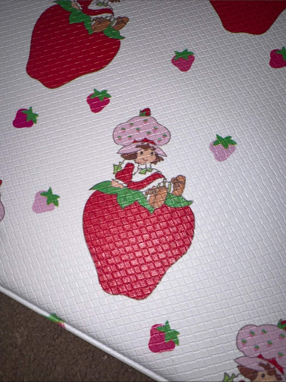Pink Strawberry Shortcake Pattern Kitchen Mat - Picture 2 of 6